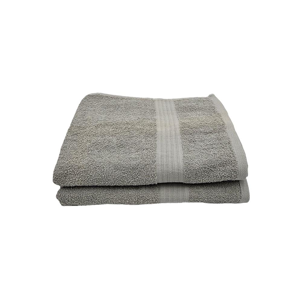 Eqyptian Collection Towel 440gsm Hand Towel Pack Of 2 Grey LEROY