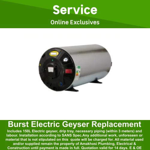 Burst Electric Geyser Replacement by Amakhosi Plumbing