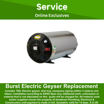 Burst Electric Geyser Replacement by Amakhosi Plumbing