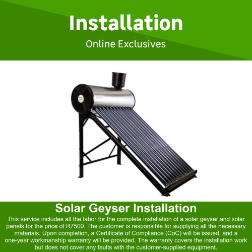Solar Geyser Installation by Farrissanan Building Construction