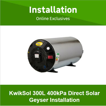 KwikSol 300L 400kPa Direct Solar Geyser Installation