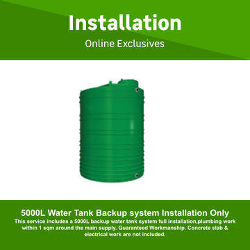 5000L Water Tank Backup System Installation by Juspropa