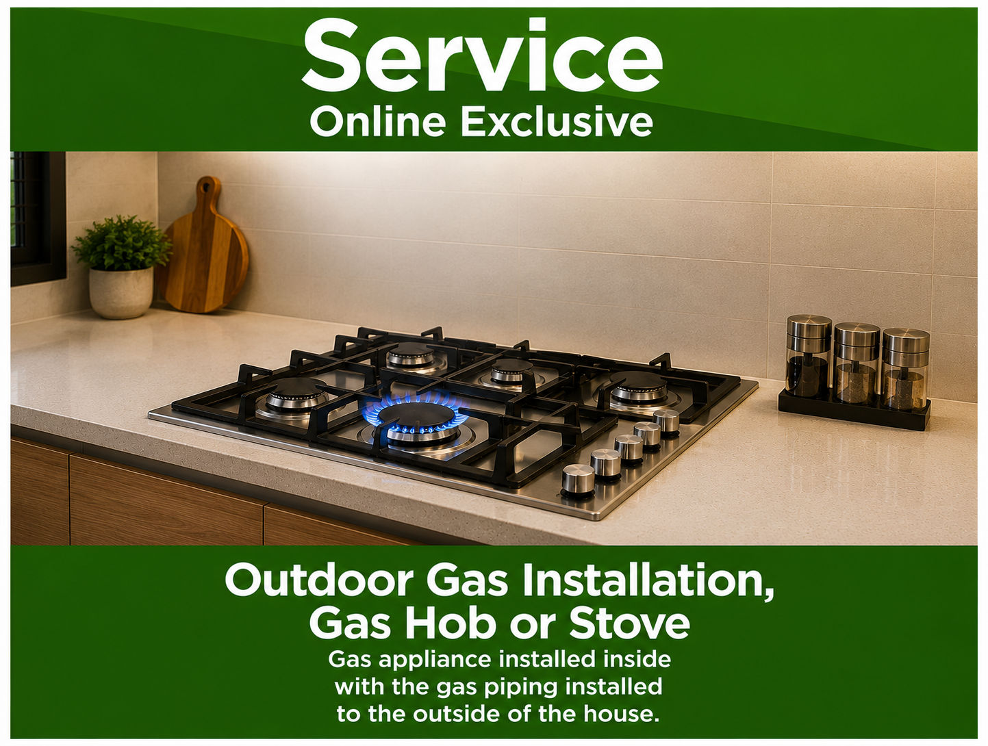 Outdoor Gas Installation Gas Hob or Stove