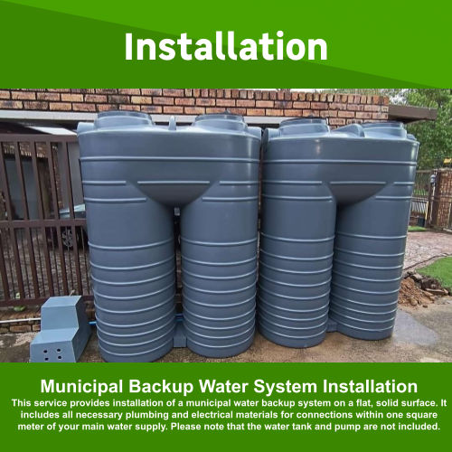 Municipal Water Backup System Installation by Juspropa