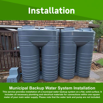Municipal Water Backup System Installation by Juspropa