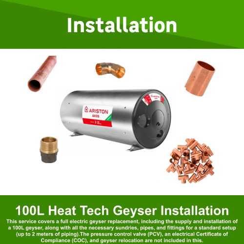 100L Heat Tech Geyser Fully Installed by Juspropa