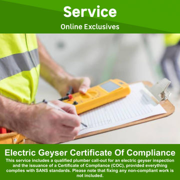 Electric Geyser Certificate Of Compliance COC by Juspropa