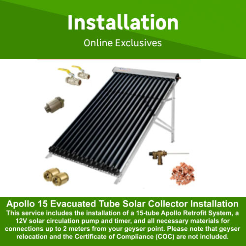 Apollo 15 Evacuated Tube Solar Collector Fully Installed by Juspropa