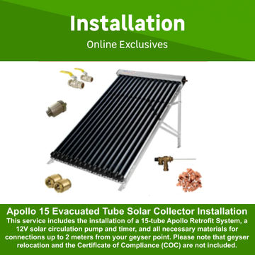 Apollo 15 Evacuated Tube Solar Collector Fully Installed by Juspropa