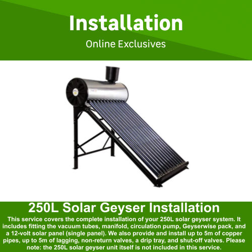 250L Solar geyser Installation by Aladdin Plumbing and Electrical services