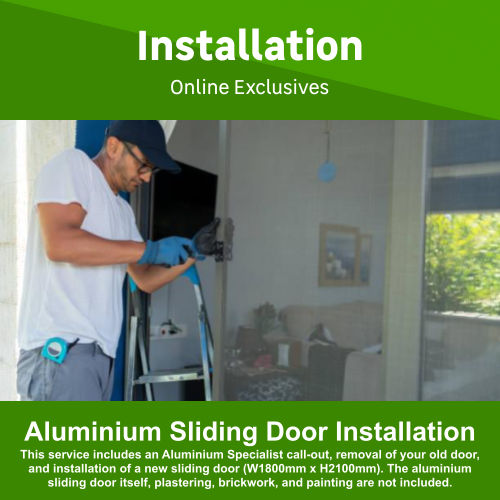 Aluminium Sliding Door Installation by Juspropa W1800mm x H2100mm