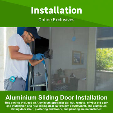 Aluminium Sliding Door Installation by Juspropa W1800mm x H2100mm