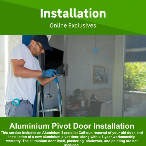 Aluminium Pivotal Door Installation by Juspropa
