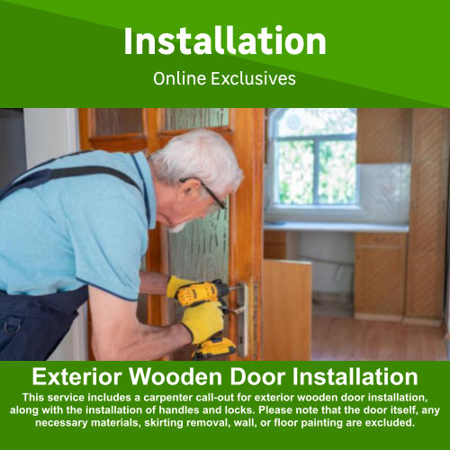Exterior Wooden Door Installation by Juspropa