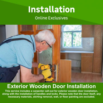 Exterior Wooden Door Installation by Juspropa