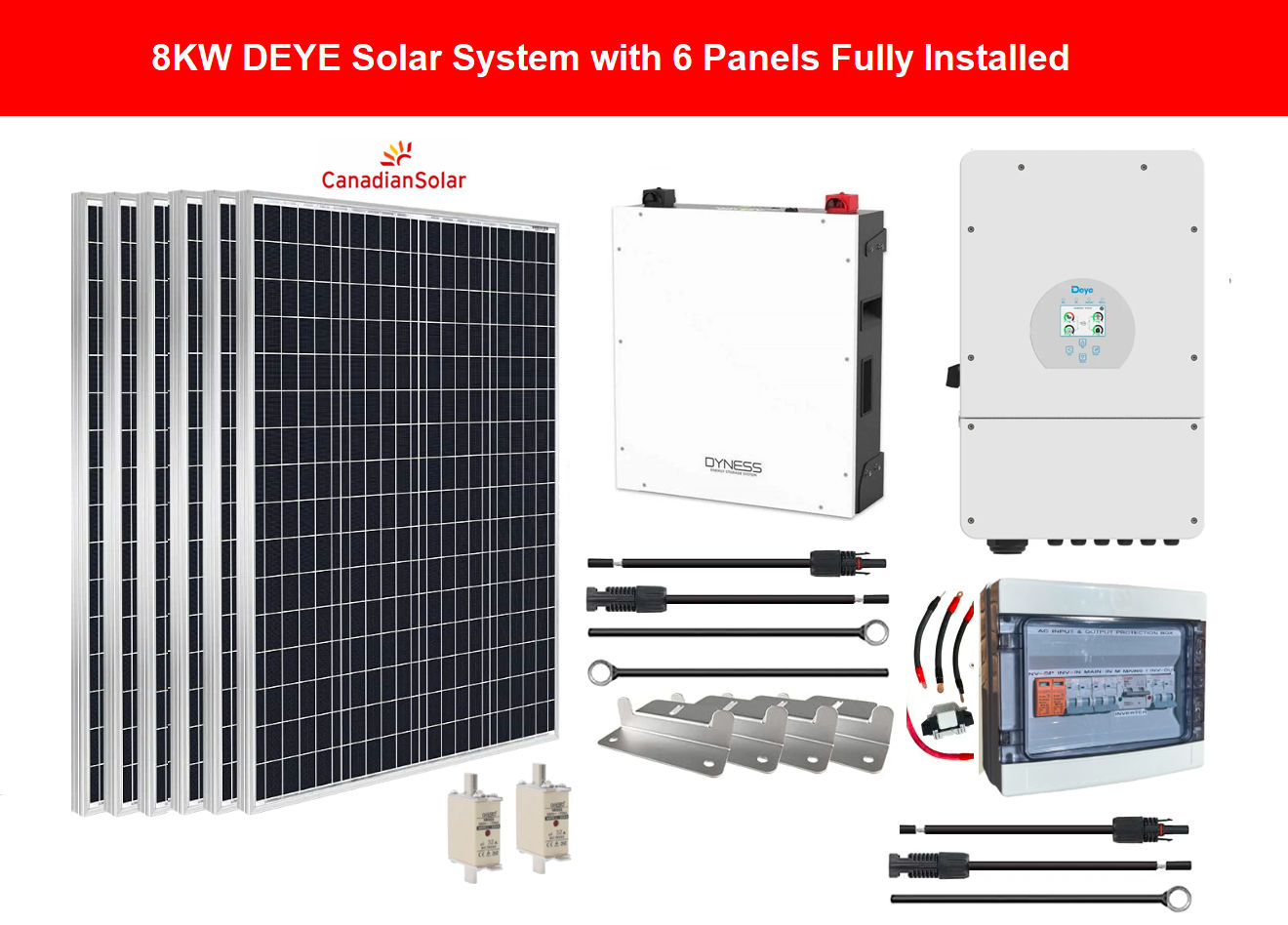 8kw Deye Solar System with 6 Panels Fully Installed by Juspropa