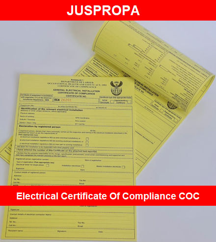 Electrical Certificate Of Compliance COC