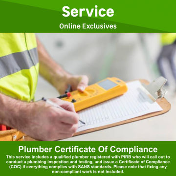 Plumbing Certificate Of Compliance COC by Juspropa