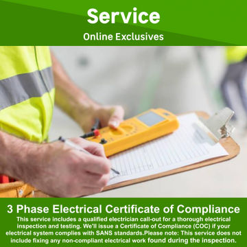 3 Phase Electrical Certificate Of Compliance COC by Juspropa