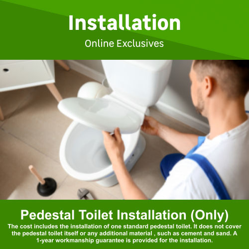 Pedestal toilet installation by fungai trading and project