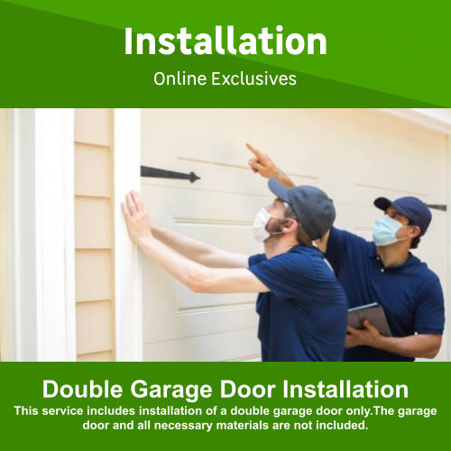 Installation of double garage door by Bridge and Isonto Constructions
