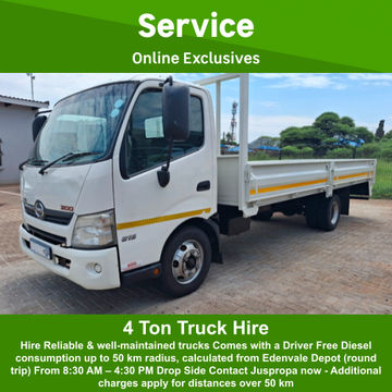 4 Ton Truck Hire By Juspropa