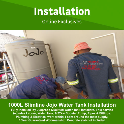 1000L Slimline Jojo Water Tank Installation by Juspropa