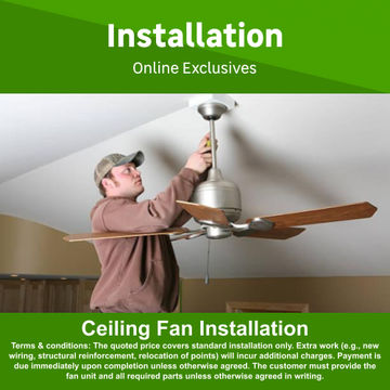 Ceiling fan installation by Kwaramba electrical contractors