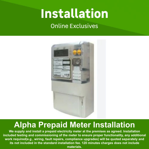 Alpha Prepaid Meter Installation by Loupez Electrical