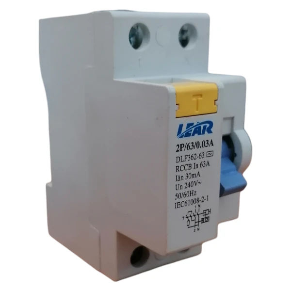 Replace 63 amps single phase Lear earth leakage