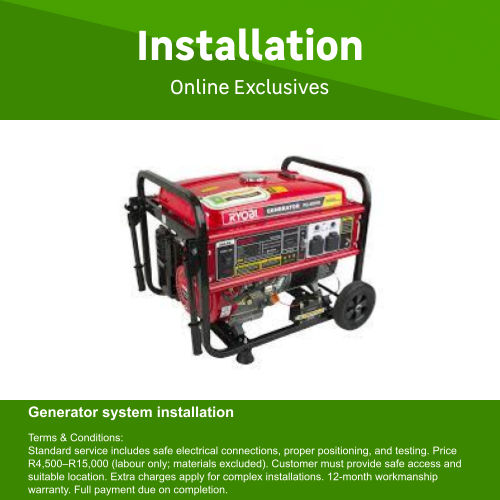 Generator system installation by MPE Engineering and Trade
