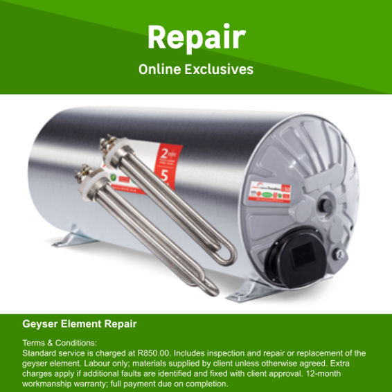 Geyser Element Repair by MPE Engineering and Trade