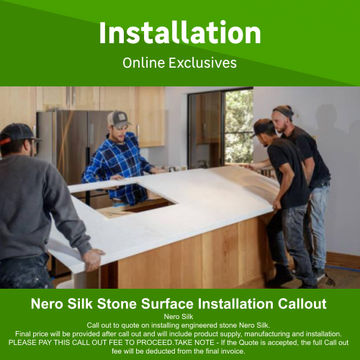 Nero Silk Engineered Stone Surface Installation Callout by De Kijker