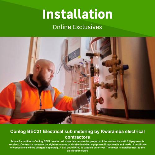 Conlog BEC21 Electrical sub metering by Kwaramba electrical contractors