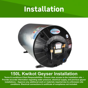 150 litre Kwikot geyser installation