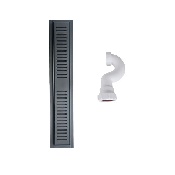 SHOWER CHANNEL + TRAP - 250MM - GUN GREY