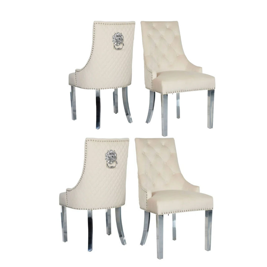 KC Furn- Parsons Beige Dining Chairs (4)