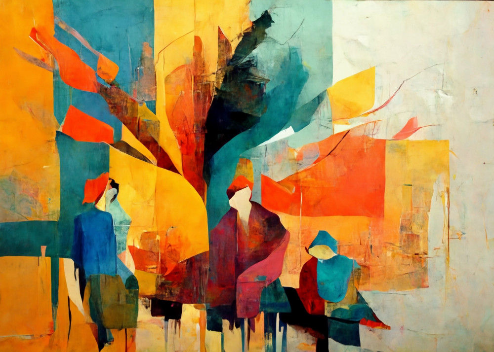 Canvas Wall Art - Canvas Wall Art-Abstract Painting  - B1232 - [120 x 80 cm]