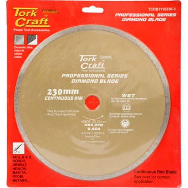 Diamond Blade Continues Thin Rim 230X22.22Mm