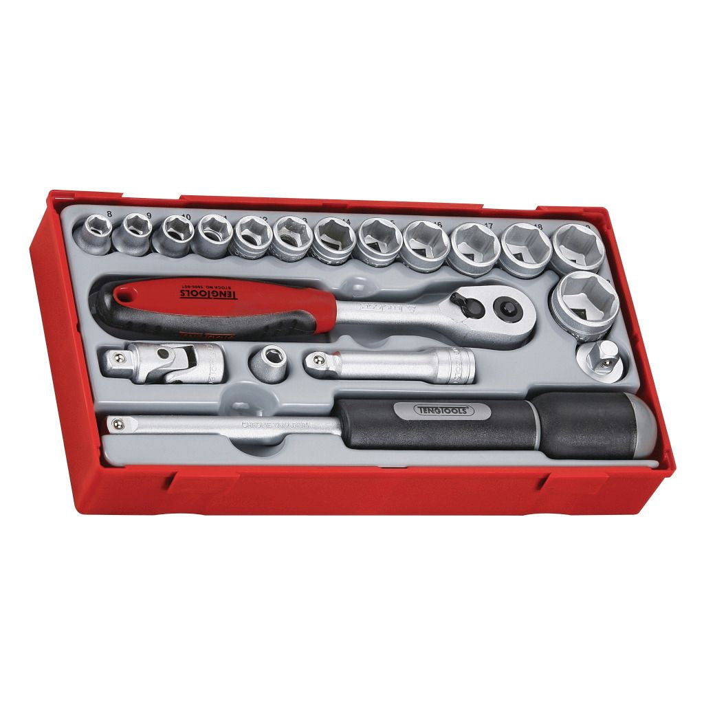 19PC 3/8inch Drive Socket Tray