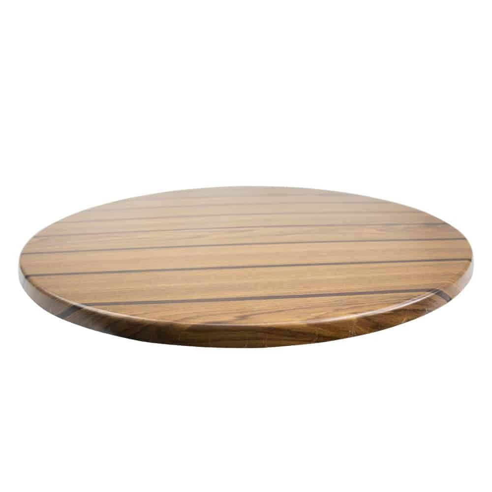 Vividitto - Fibreglass Round Cafe Table Top 80cm - Wallnut