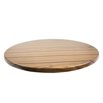 Vividitto - Fibreglass Round Cafe Table Top 80cm - Wallnut