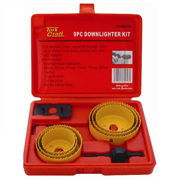 Tork Craft - Downlighter Installers Kit 9Piece In Case - 2 Pack