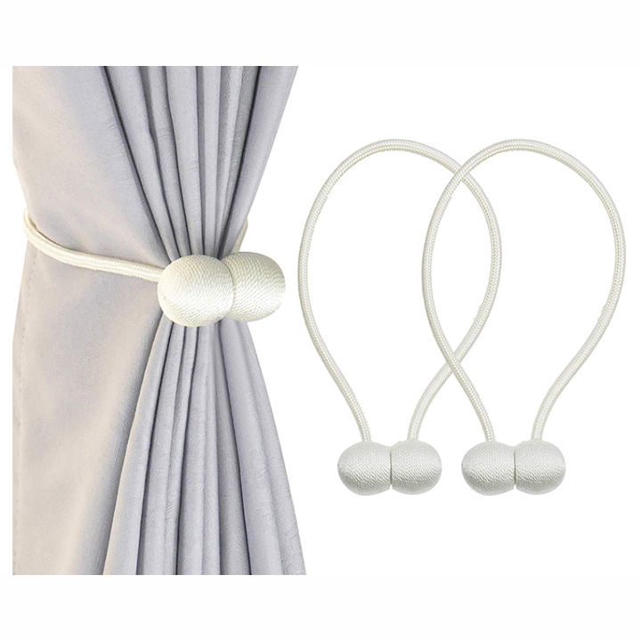 Matoc Magnetic Curtain Tieback - Ball Design - White