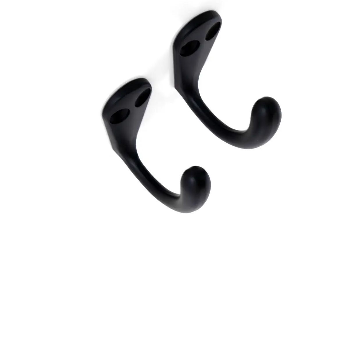 Coat Hook, Black, 2 Pieces (4 pack) BY WOODLY