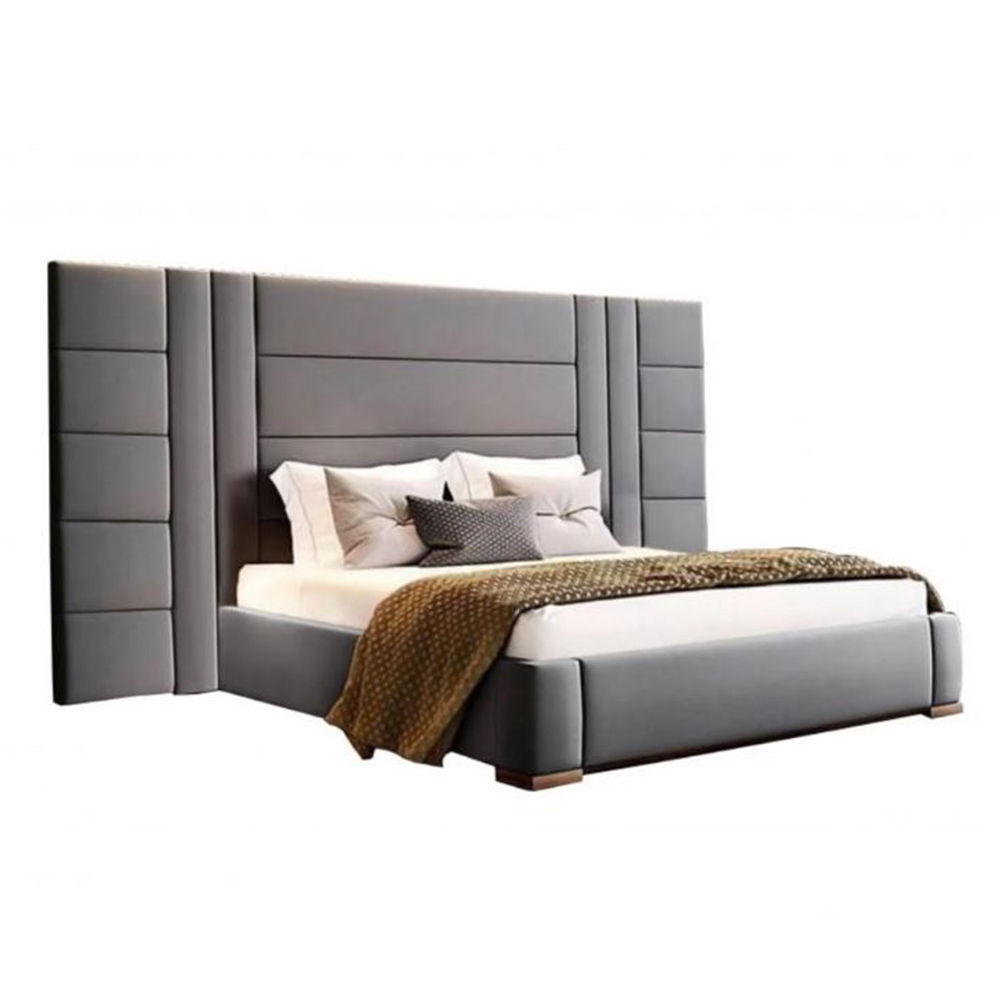 Alison Sleigh Bed Queen -Grey