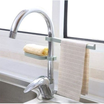 Fine Living -Kitchen towel and Sponge holder - White