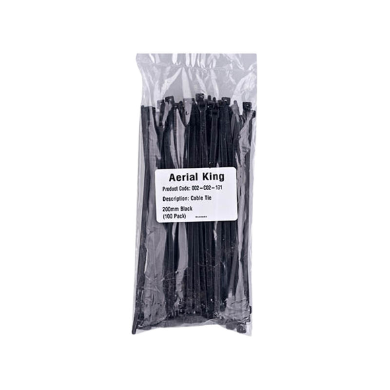 Cable Tie 205mm Black (100/Pack)