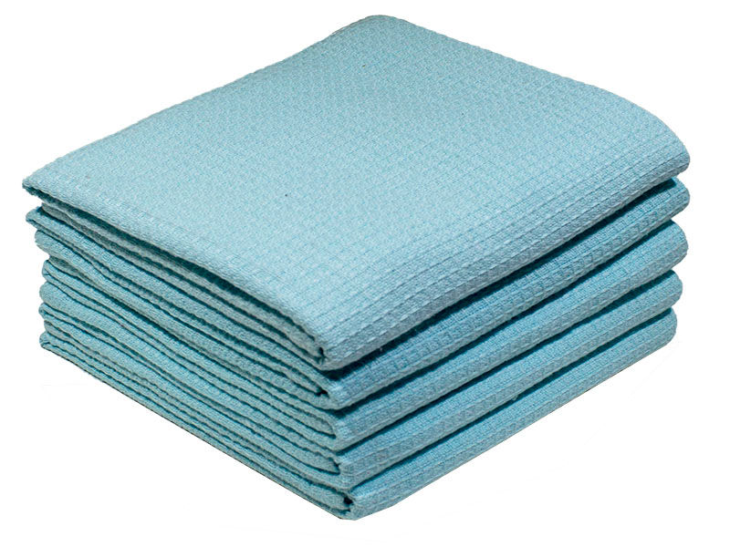 Multipurpose, Easy Fit, Absorbent Kitchen Towel - Design 2010 - 040x070cms - (05 Pc Pack) - Plain - Pastel Turquoise