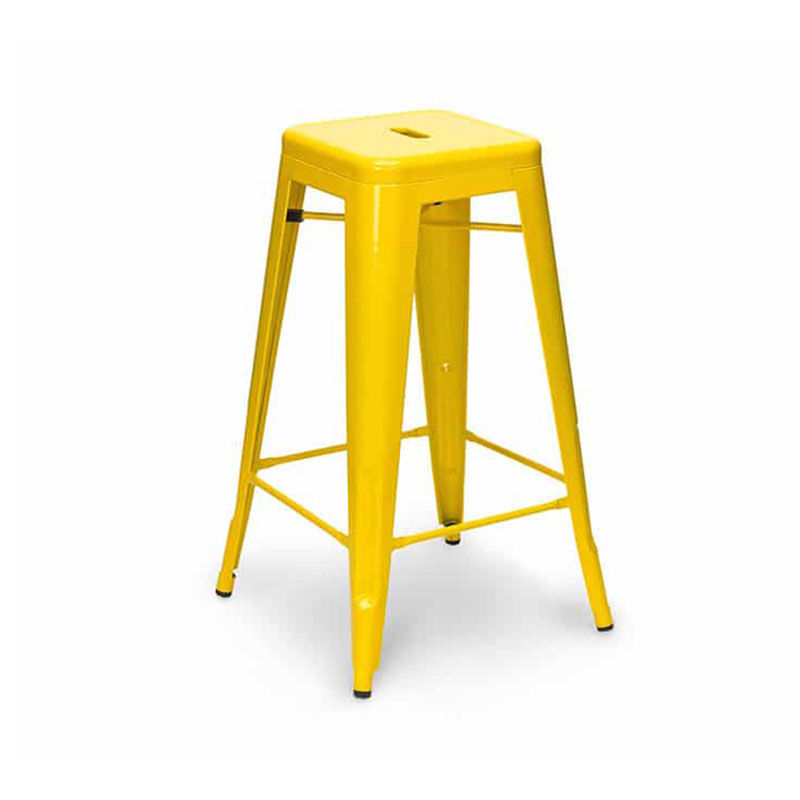 Vividitto - Replica Tolix Bar Chair Without Backrest - Yellow